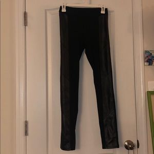 Black Leggings w/ Leather